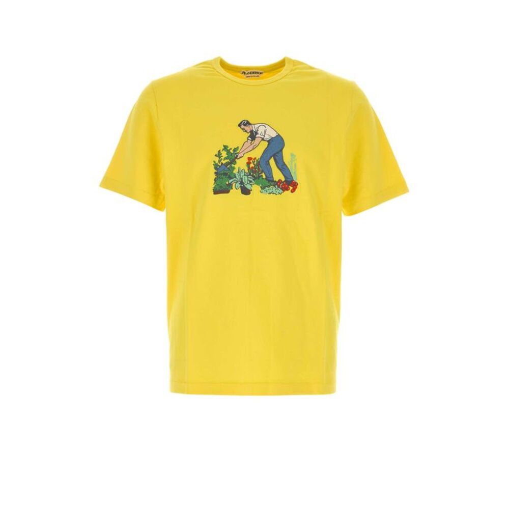 Jw Anderson Men Yellow Cotton T-Shirt